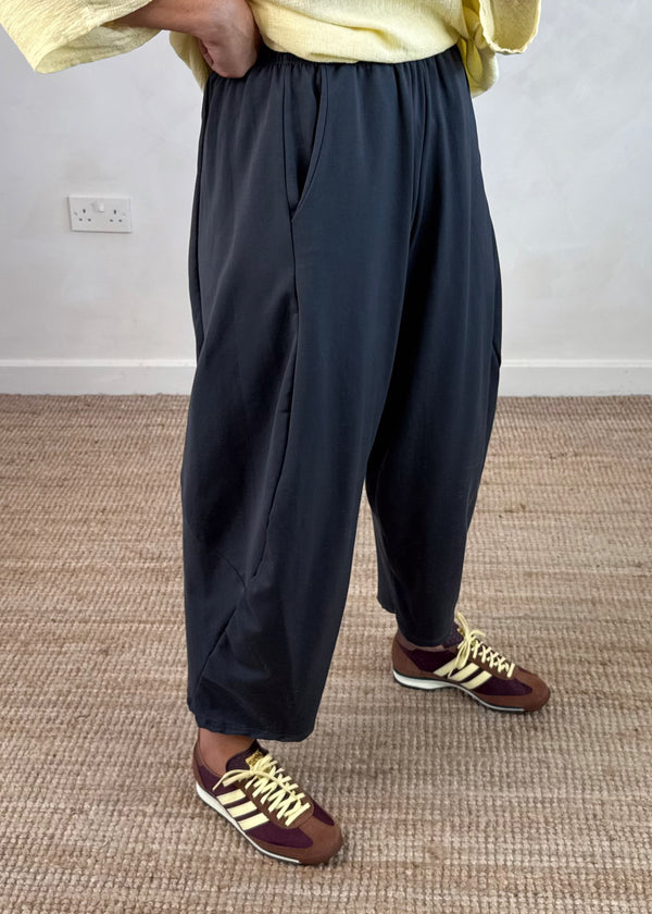 Finn barrel leg trouser - slate-The Style Attic
