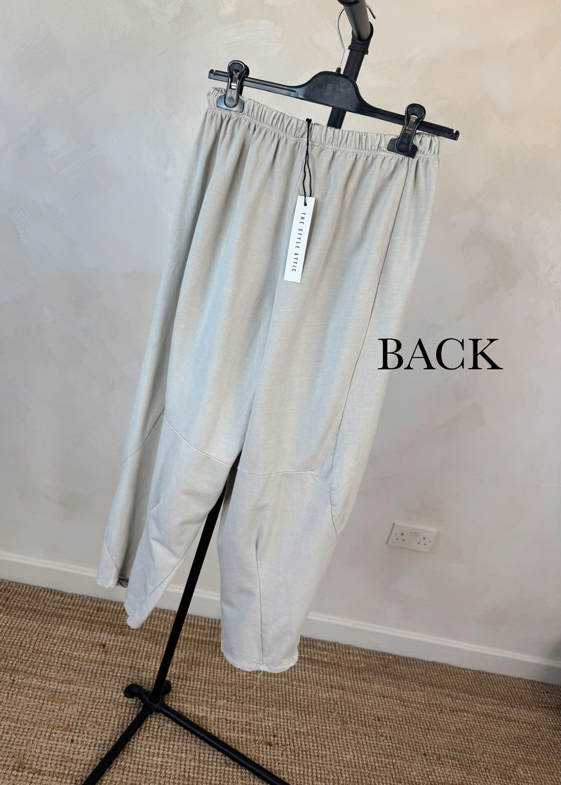 Finn barrel leg trouser - stone-The Style Attic