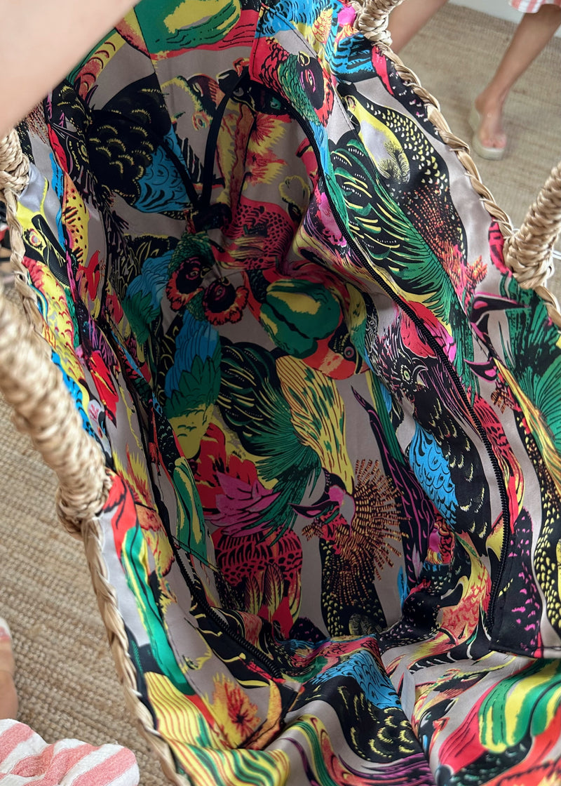 Flamingo straw bag-The Style Attic