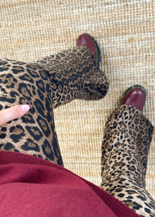 Flared leggings - leopard-The Style Attic