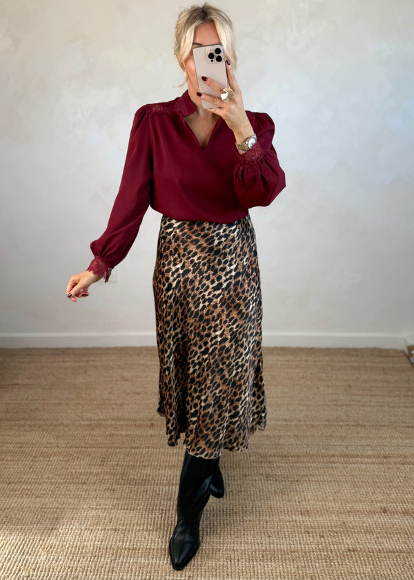 Fleur satin skirt - one-The Style Attic