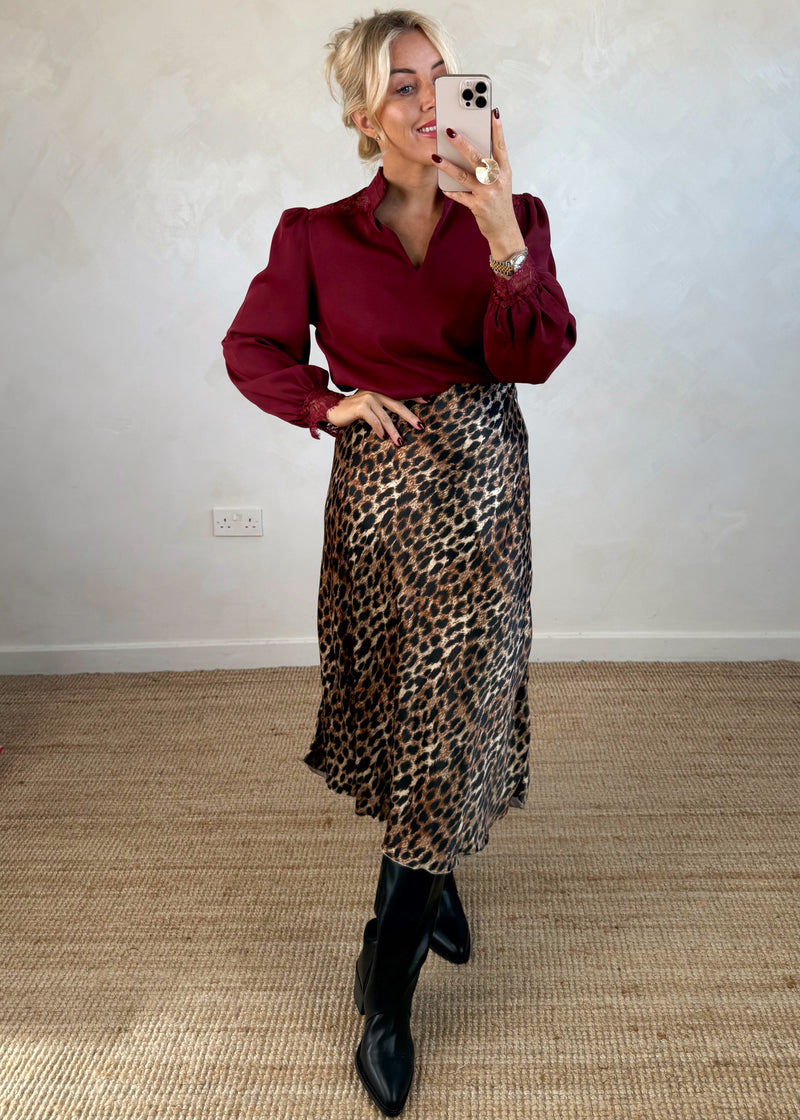 Fleur satin skirt - one-The Style Attic