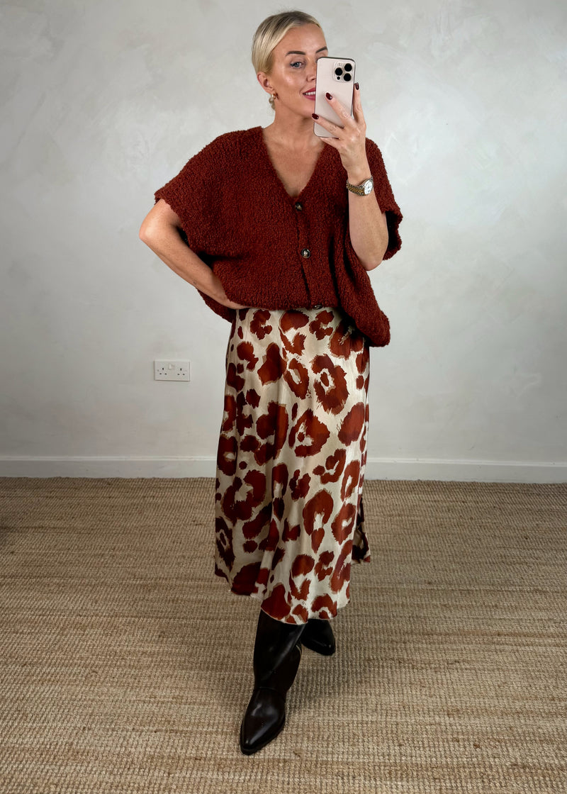 Fleur satin skirt - six-The Style Attic