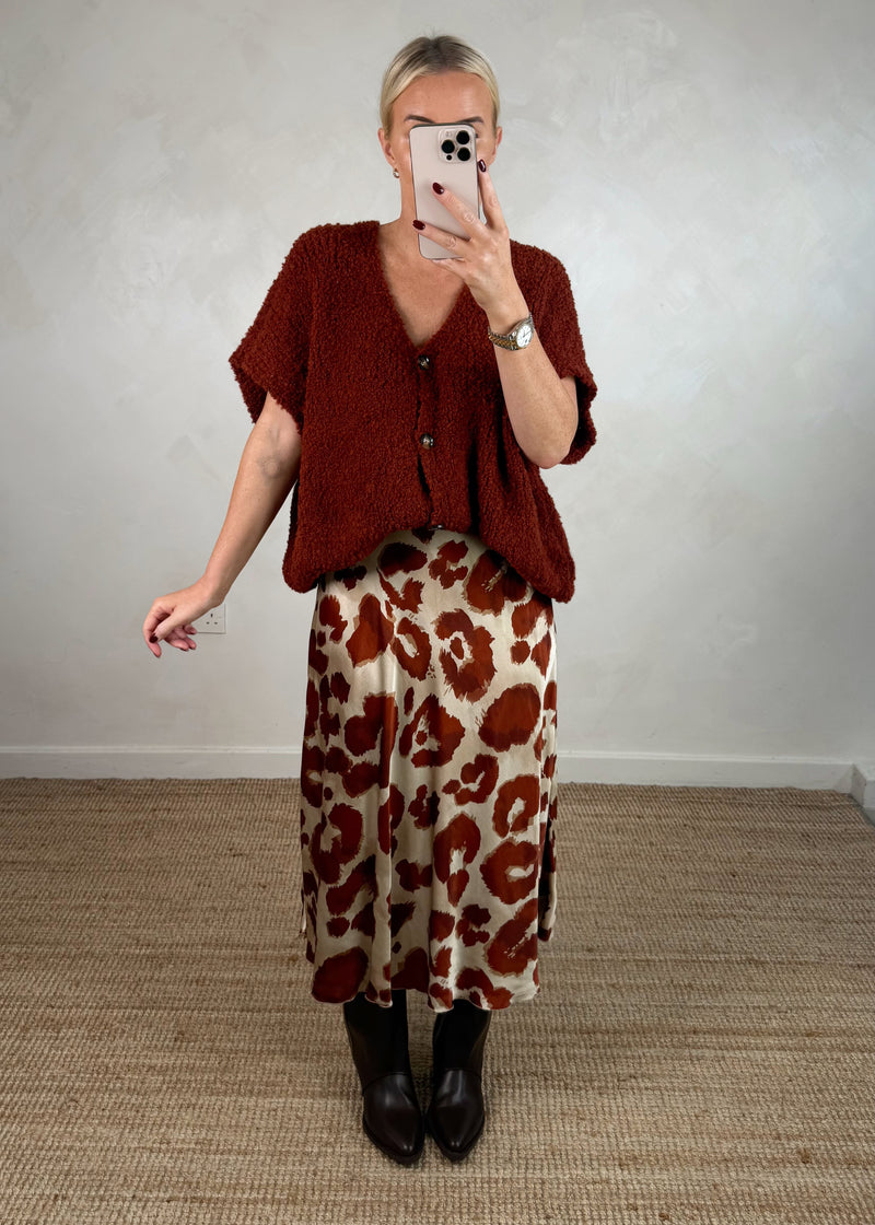 Fleur satin skirt - six-The Style Attic