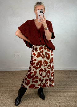 Fleur satin skirt - six-The Style Attic