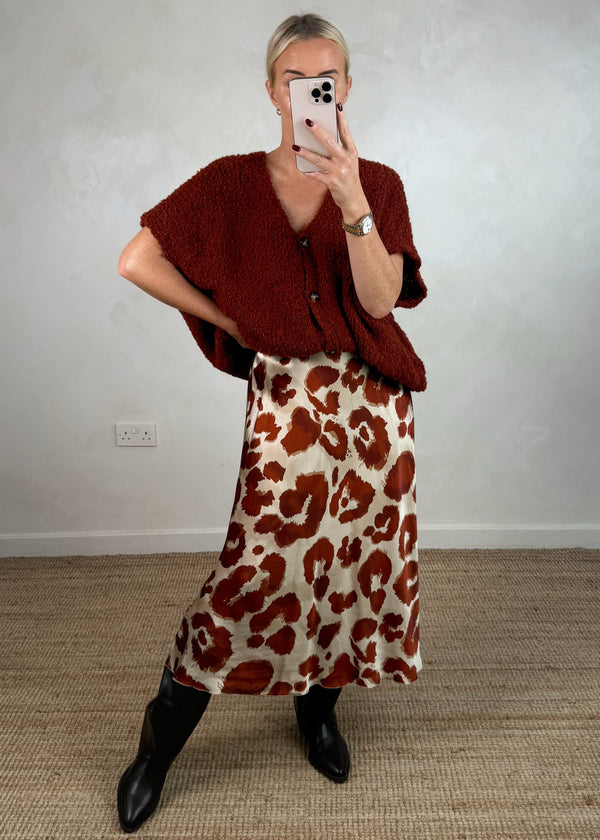 Fleur satin skirt - six-The Style Attic