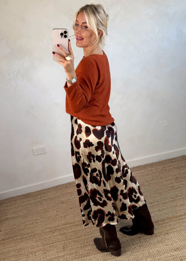 Fleur satin skirt - three-The Style Attic