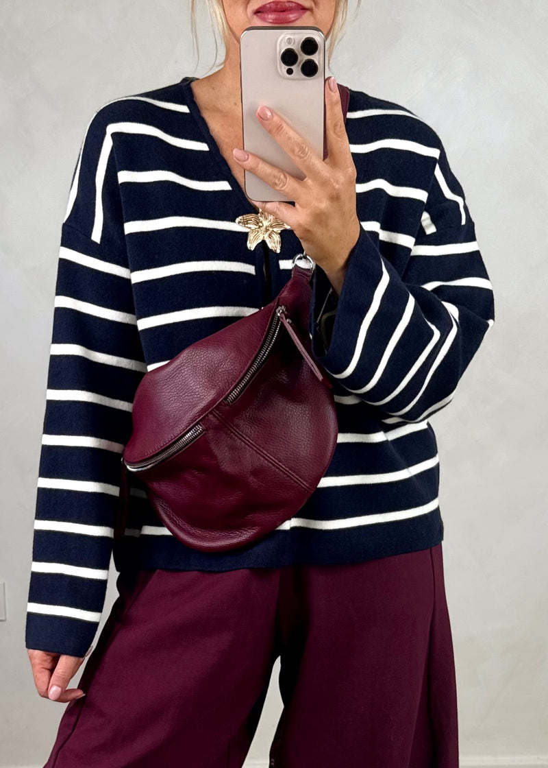 Flora striped knit - navy-The Style Attic