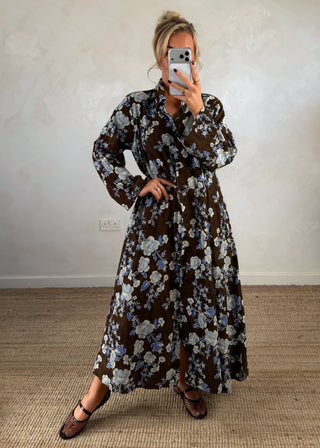 Floral corduroy dress-The Style Attic