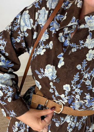 Floral corduroy dress-The Style Attic