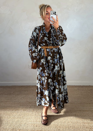 Floral corduroy dress-The Style Attic