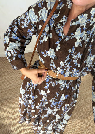 Floral corduroy dress-The Style Attic