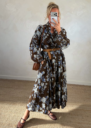 Floral corduroy dress-The Style Attic