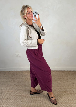 Folksy cropped jacket - cream-The Style Attic