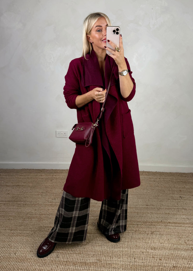 Foster wool jacket - Merlot-The Style Attic