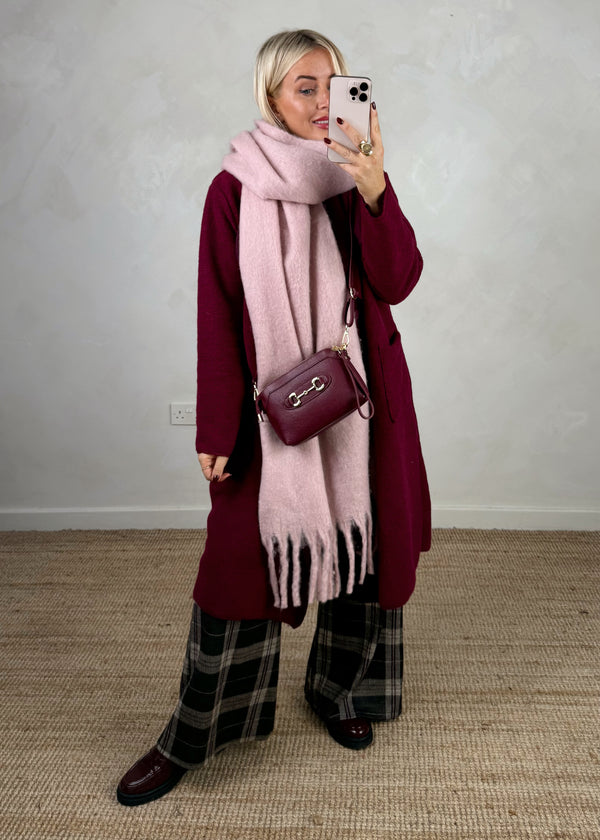 Foster wool jacket - Merlot-The Style Attic