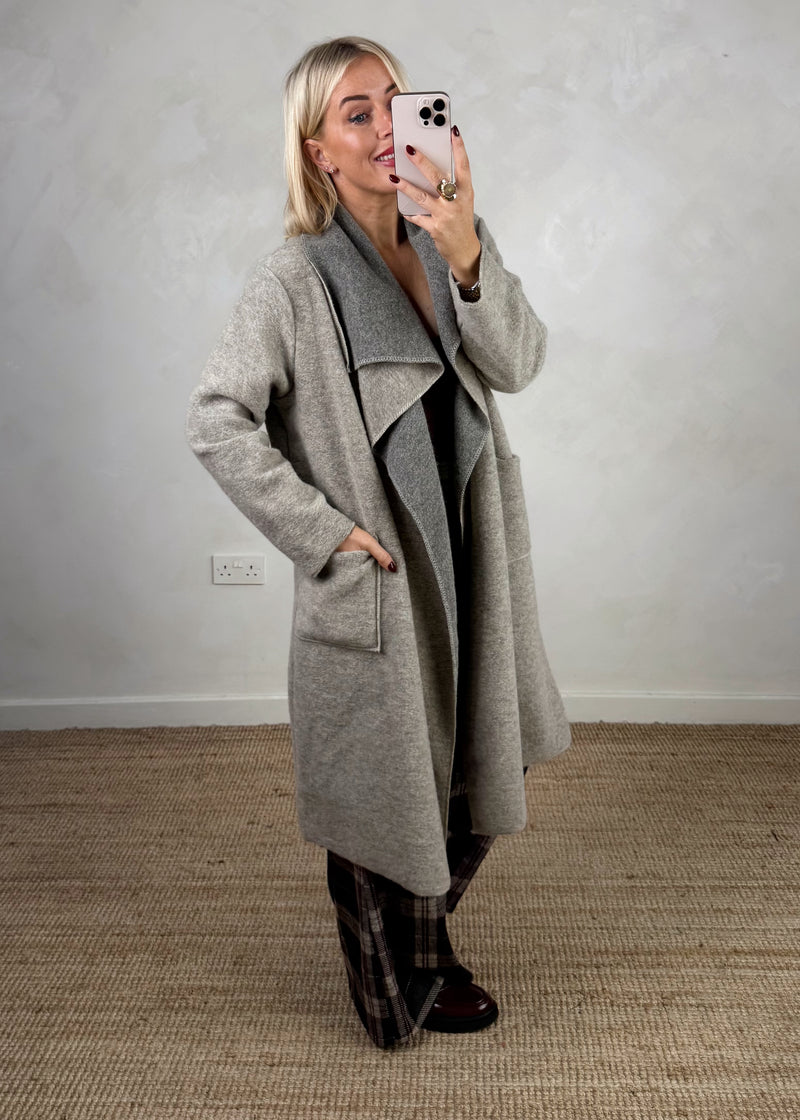 Foster wool jacket - greige-The Style Attic