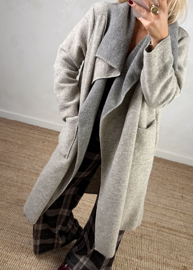 Foster wool jacket - greige-The Style Attic