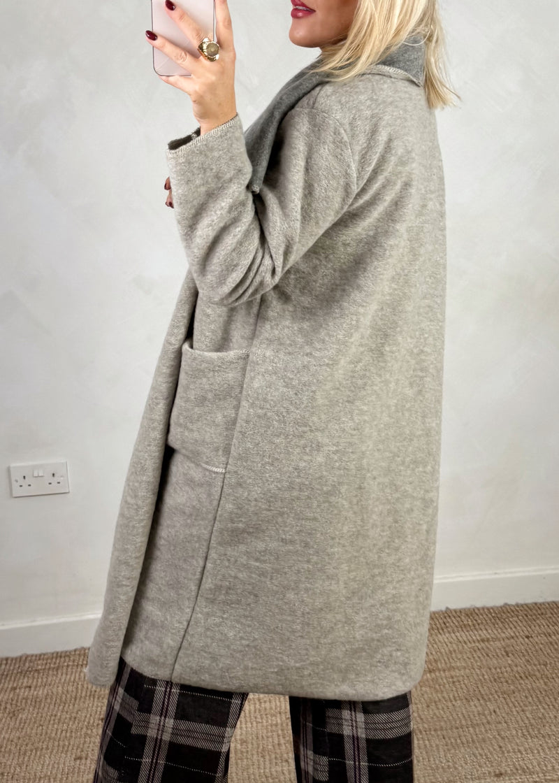 Foster wool jacket - greige-The Style Attic