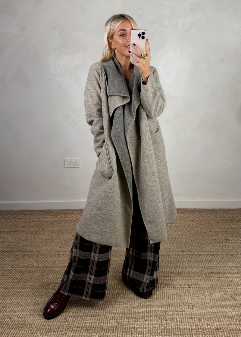 Foster wool jacket - greige-The Style Attic