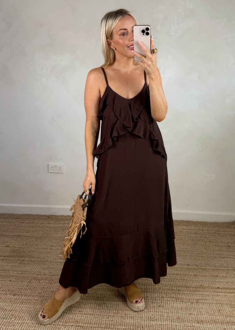 Fran maxi - chocolate-The Style Attic
