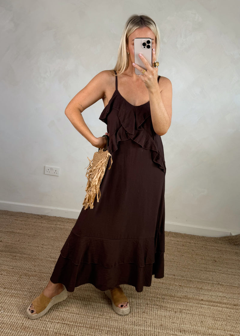 Fran maxi - chocolate-The Style Attic