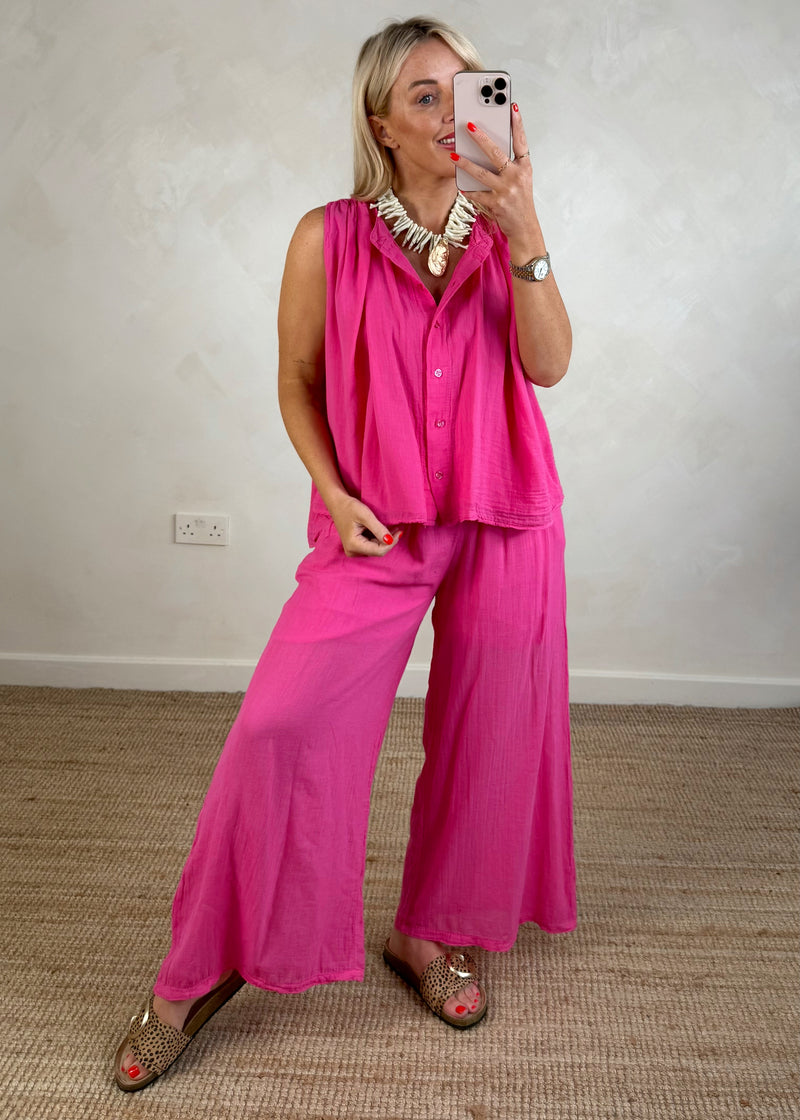 Freya trouser - hot pink-The Style Attic