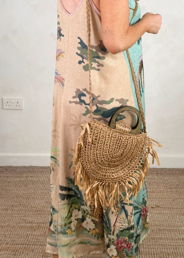 Fringed woven bag-The Style Attic