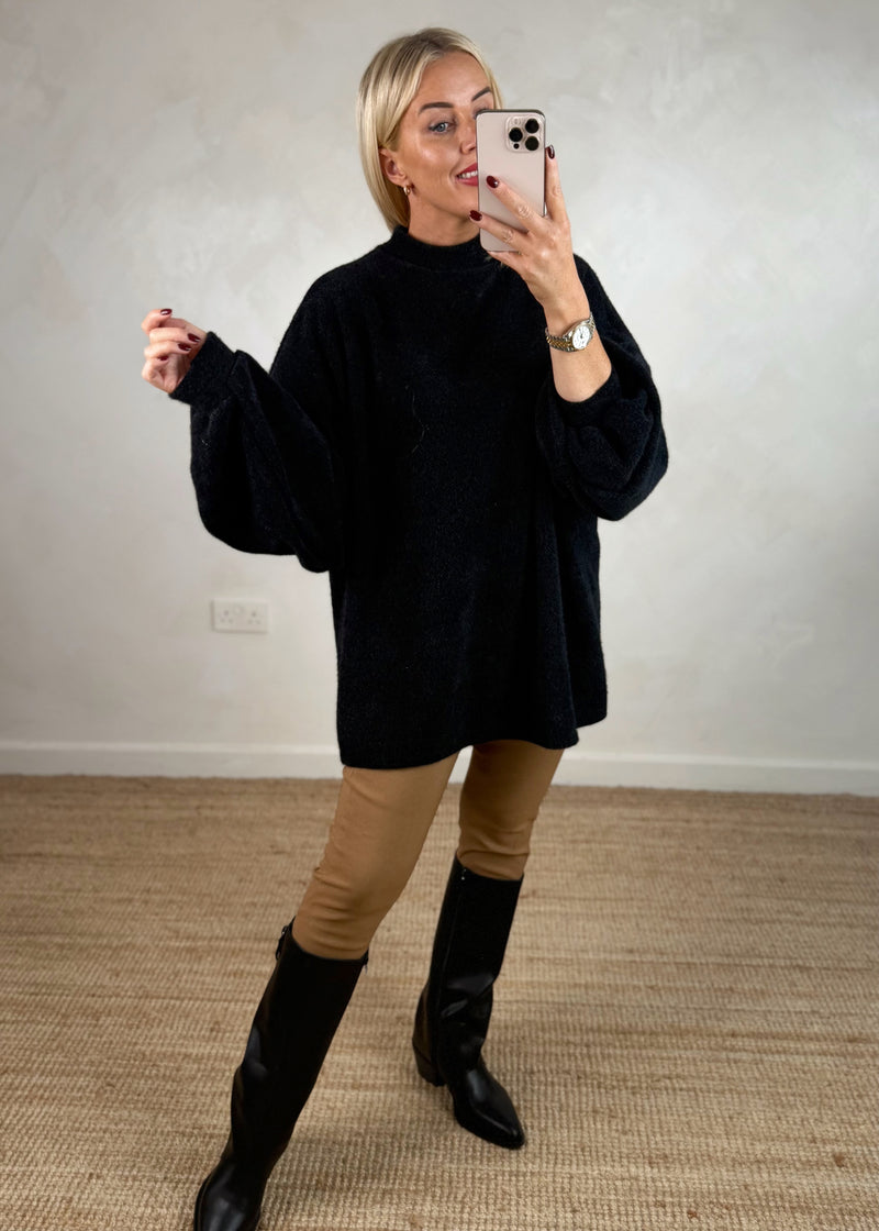 Frostbite oversized knit - black-The Style Attic