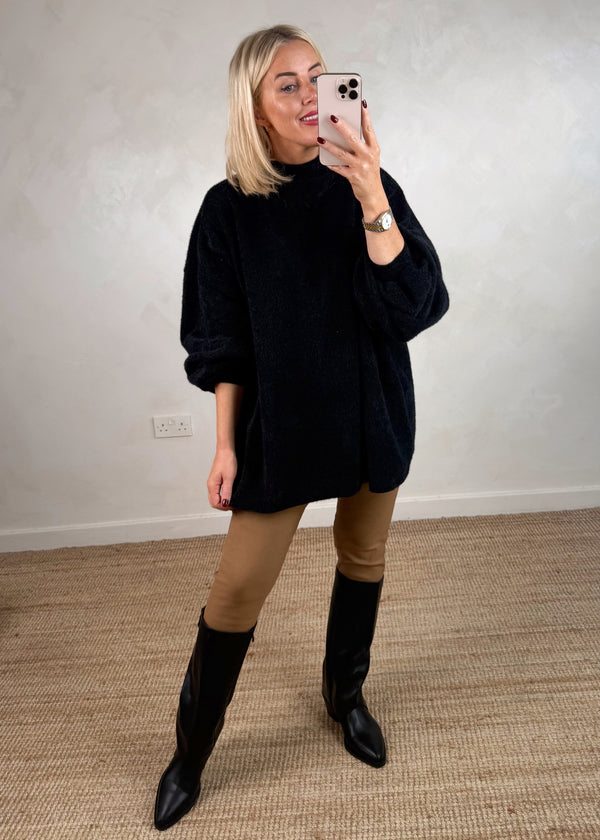 Frostbite oversized knit - black-The Style Attic