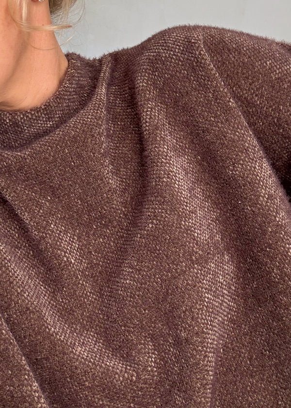 Frostbite oversized knit - chocolate-The Style Attic