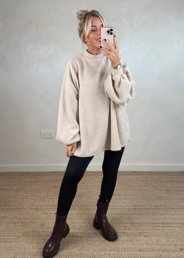 Frostbite oversized knit - cream-The Style Attic