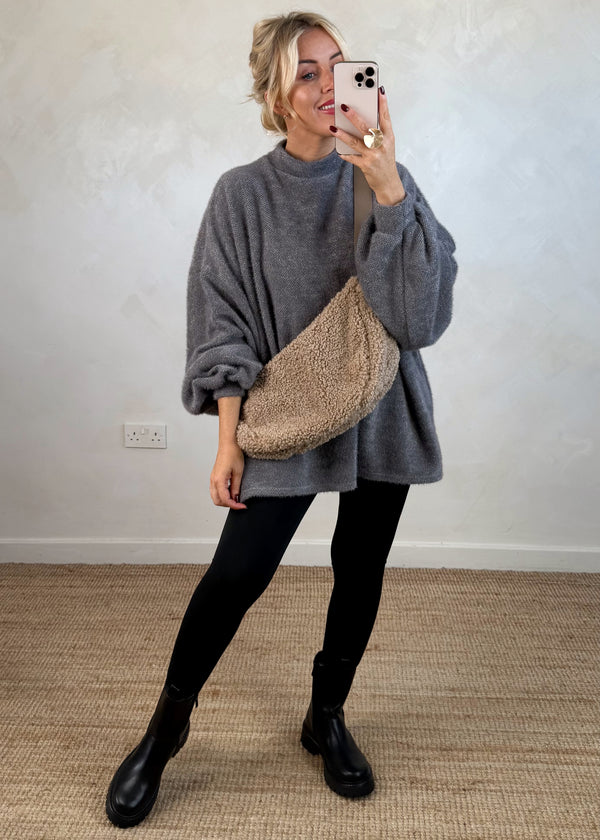 Frostbite oversized knit - grey-The Style Attic