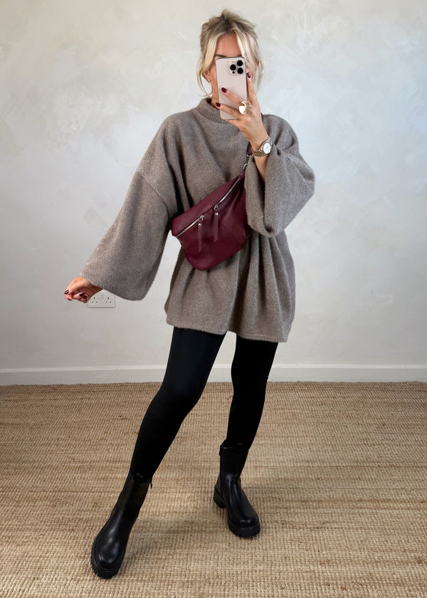 Frostbite oversized knit - mocha-The Style Attic