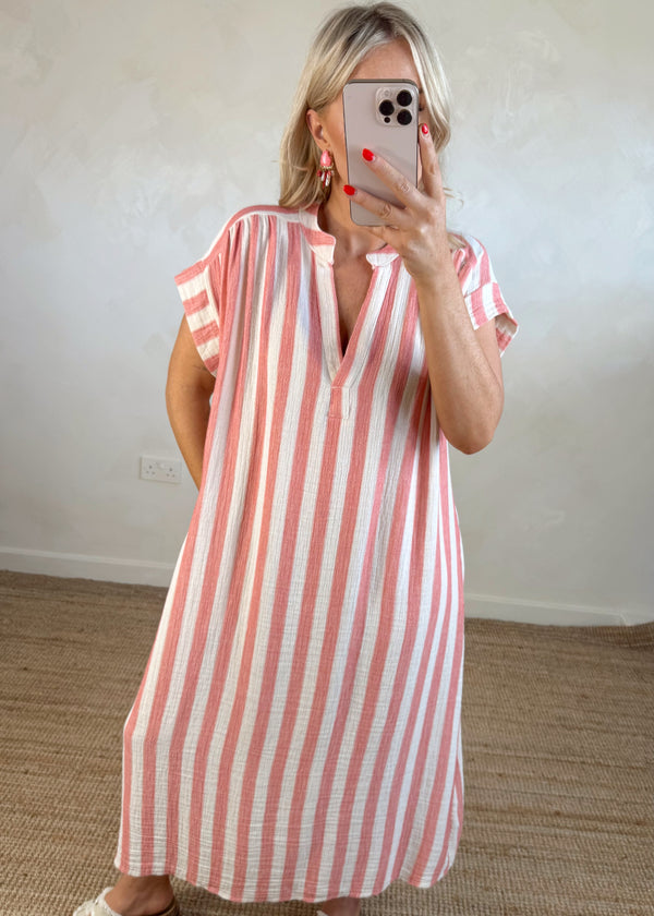 Gail Striped tunic - rose-The Style Attic