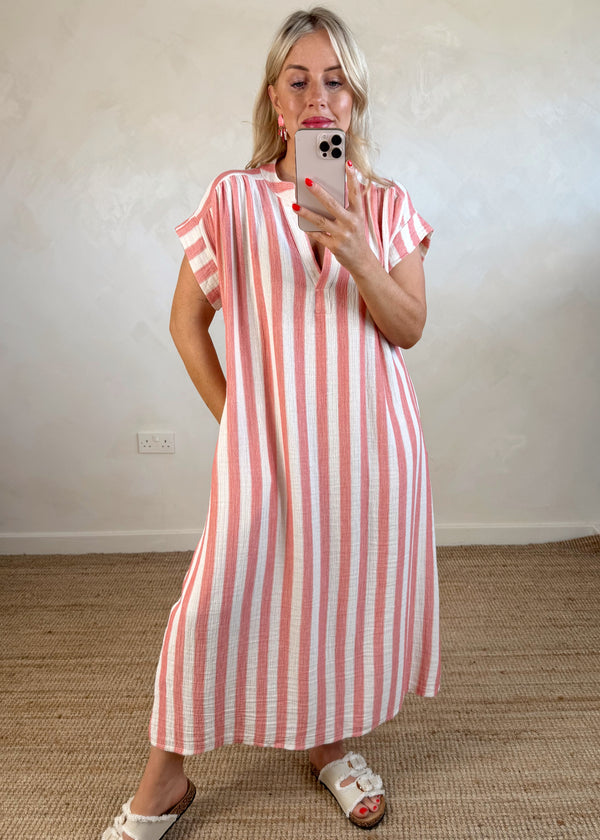 Gail Striped tunic - rose-The Style Attic