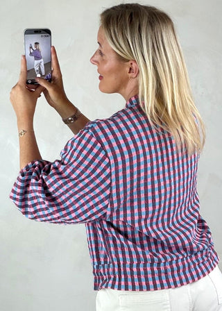 Gingham bomber jacket - One-The Style Attic