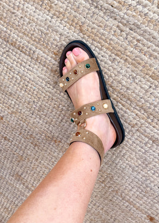 Gladiator sandal - camel-The Style Attic