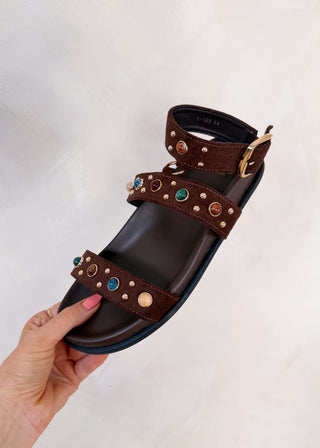 Gladiator sandal - chocolate-The Style Attic
