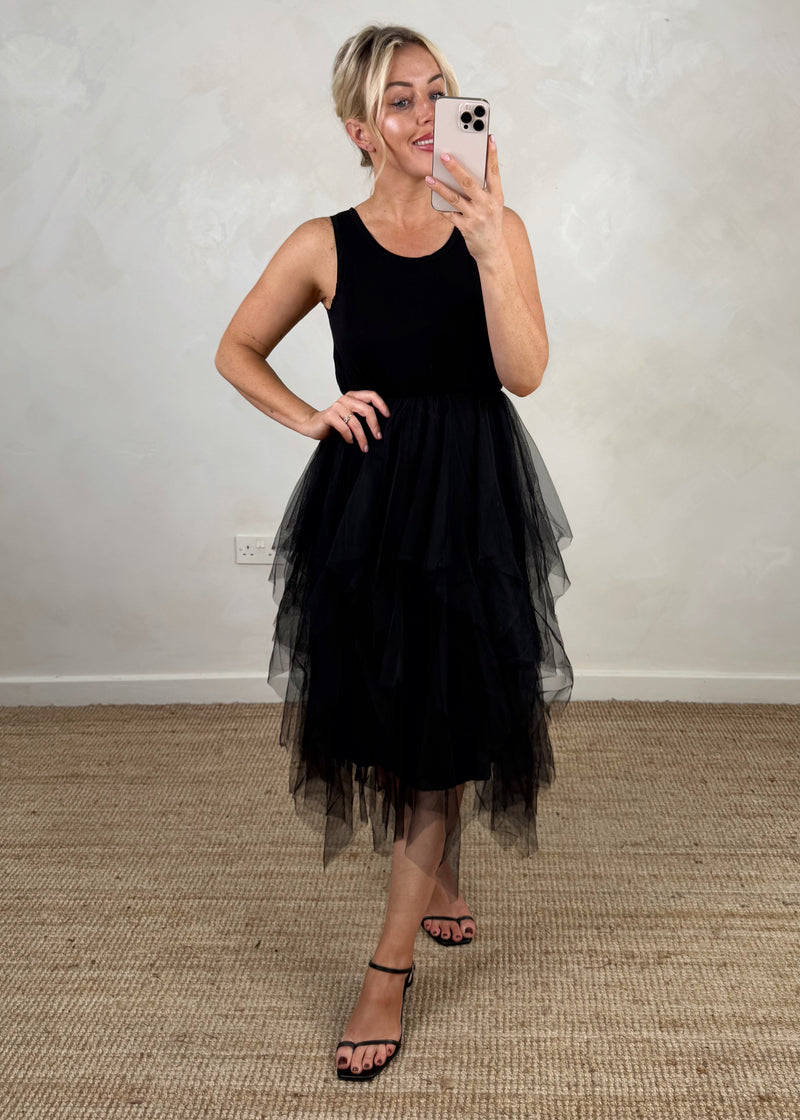 Glitterball Sequin dress set - black-The Style Attic