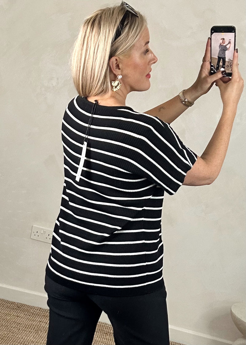 Grace striped tee - cream-The Style Attic