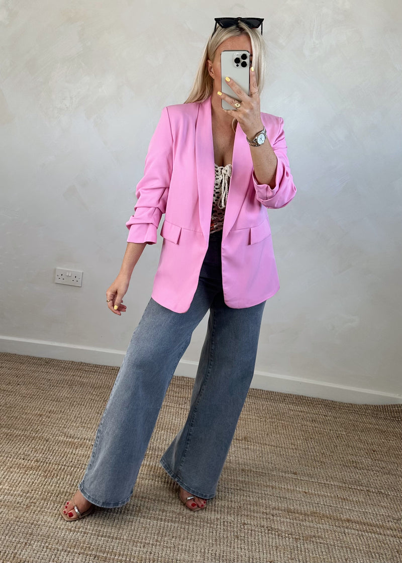 Gretchen Blazer - bubblegum-The Style Attic