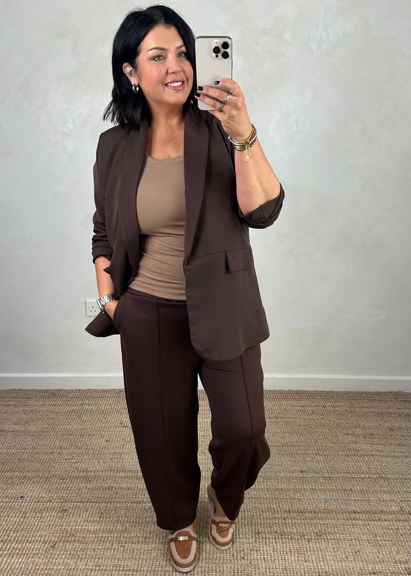 Gretchen Blazer - chocolate-The Style Attic