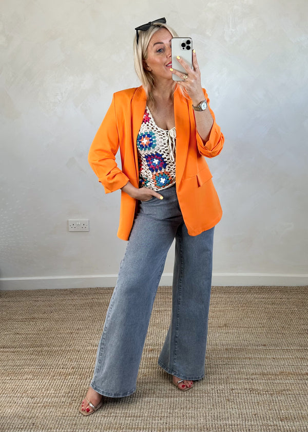 Gretchen Blazer - orange-The Style Attic