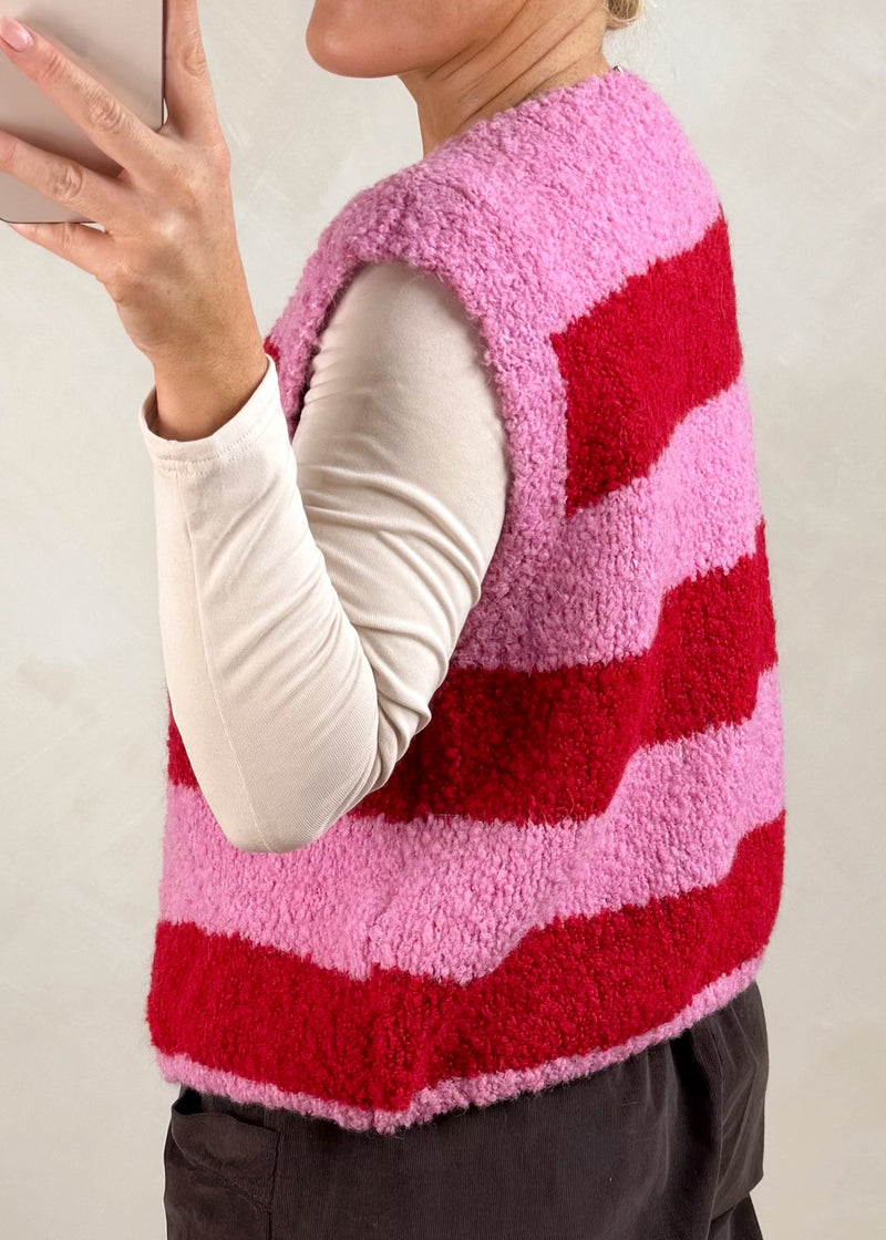 Hal striped knit - pink/red-The Style Attic