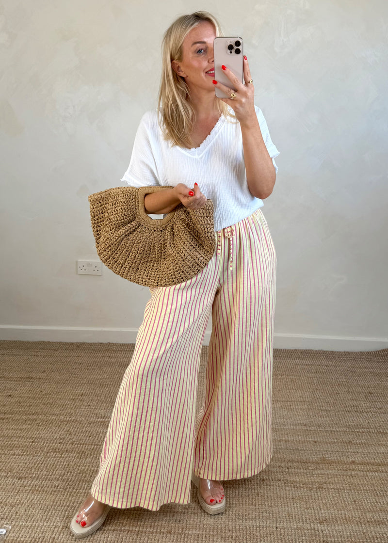 Half moon straw bag - natural-The Style Attic