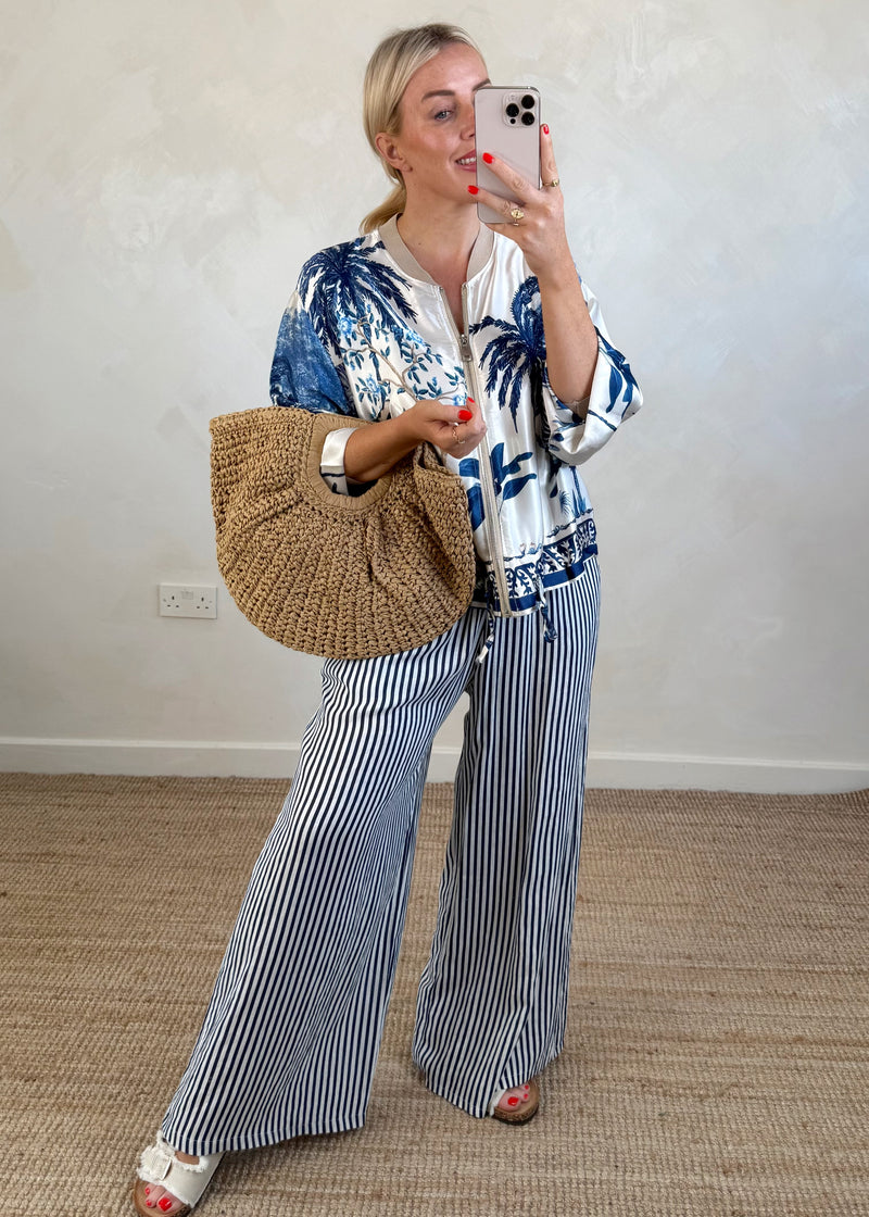 Half moon straw bag - natural-The Style Attic