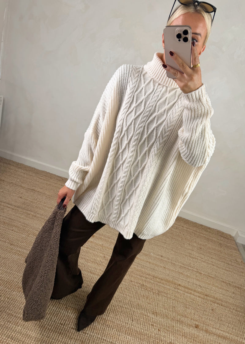 Halle cable knit - cream-The Style Attic