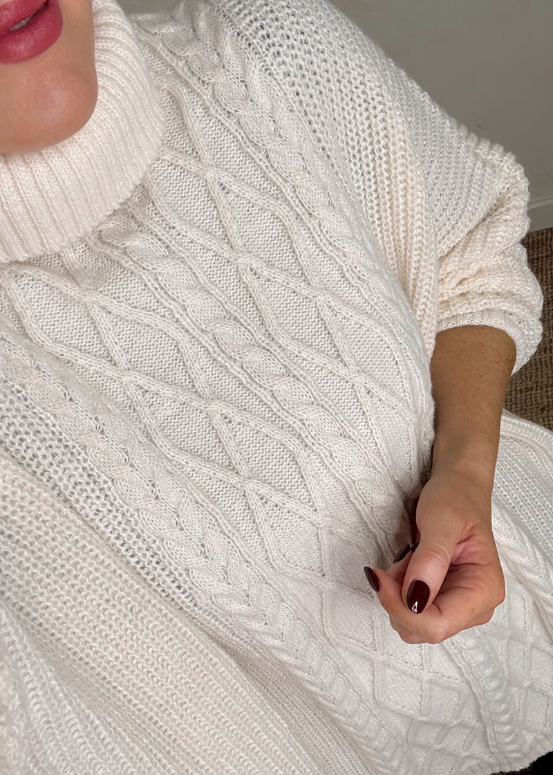 Halle cable knit - cream-The Style Attic