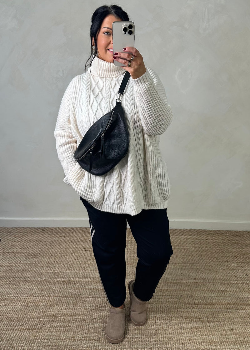 Halle cable knit - cream-The Style Attic